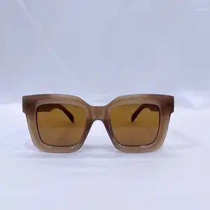 2024 Fabrik neu klassisch schwarz Hawksbill UV400 groß quadratischer Rahmen Premium-Sonnenbrille für Freizeit im Freien