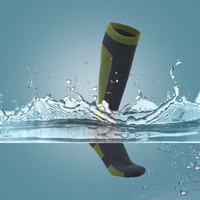 Chaussettes imperméables à trois couches, longues et protectrices, épaisses et chaudes, respirantes pour la pêche à la pêche à la ligne, adaptées au ski et à la pêche.