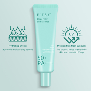 Private Label Vegan Cica Moisturizing SPF 50 UVA/UVB Protection No White Cast <strong>Clear</strong> Filter Sun Essence Custom <strong>Sunscreen</strong> - Product Image 2