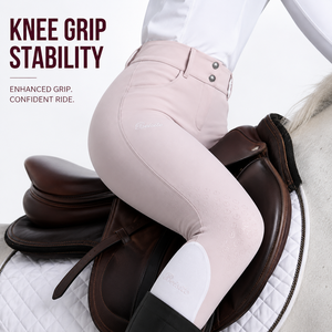 Pantaloni Professionali da Equitazione per Donne, Vita Alta con Grip al Ginocchio, Traspiranti e ad Asciugatura Rapida - Product Image 4