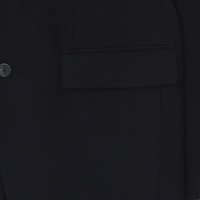 Veste universitaire noire fine et formelle en toile pour hommes, col roulé, respirante, imperméable, doublure en soie, fermeture éclair