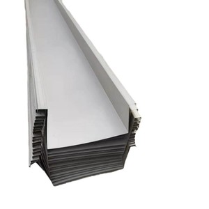 Gouttière en acier galvanisé de type K 5 po x 8 po, gouttière métallique pour drainage des toits d'entrepôts industriels - Product Image 1