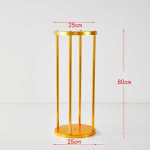 Đám Cưới Bảng Hoa Trung Tâm Trang Trí Cao Vàng Kim Loại Hình Học Centerpieces Cao Bình Hình Học Bảng Centerpieces - Product Image 2