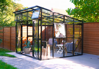 Serre en aluminium et verre robuste toutes saisons - Construction professionnelle de jardin extérieur DIY pour la culture des plantes
