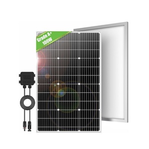 แผงโซลาร์เซลล์โมโน PV CE RoHS 12v 24v 48v 50W 100W 200w 300w 350w 400w 500w ชุดโซลาร์เซลล์ - Product Image 2