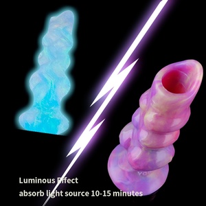 YOCY Juguete Luminoso Ovipositor de Silicona, Plug Anal con Cuentas y Nudo, Dildo Animal, Plug Anal Inflable con Forma de Huevo, Tienda de Sexo para Adultos - Product Image 3