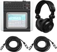 Console de mixage numérique Behringer X Air X18 18 canaux 12 bus avec casque TAPH100 et 2 câbles micro XLR de 25 pieds