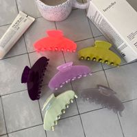 Jepit Rambut Akrilik Warna Solid Gaya Eropa Amerika Liwu 10.5cm untuk Pilates Wanita