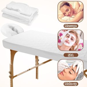 Ensemble de 3 draps de table de massage imperméables, matelassés, pour table de massage de <span class=keywords><strong>spa</strong></span>, drap élastique ajusté - Product Image 3