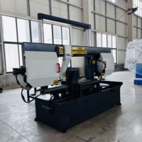 Scie à ruban à double colonne SDCNC GH4250X pour coupes d'angle, moteur robuste 5,0 kW, capacité 500x500 mm, économe en énergie