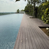 Dalles de terrasse WPC antidérapantes écologiques couleur personnalisée, design emboîtable pour installation facile en DIY, pour balcon, patio et jardin extérieurs