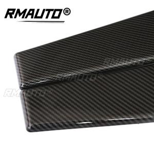 2 pièces Ailerons latéraux universels en fibre de carbone de 45 cm pour jupes de voiture, séparateurs de bas de caisse, lèvres de pare-chocs, style carrosserie automobile - Product Image 6