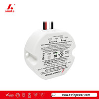 Vente en gros d'usine, mini driver LED rond à variation d'intensité par triac, alimentation LED basse tension 20W, 12V 24V 36V 48V