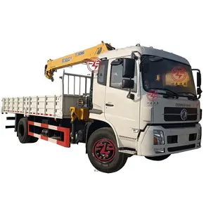 Dongfeng 4x2 Half Cab Truck Crane Truck 6 Booms Arm Mounted Crane for Sale Lifting 20 Ton 16 Ton Rated Load WEICHAI Engine