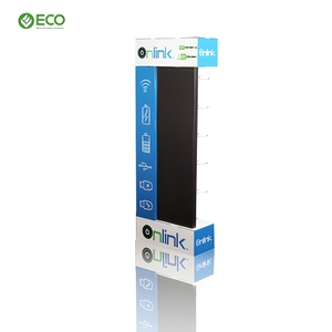 Expositor de Cartón Personalizado con Ganchos para Accesorios de Teléfono y Cables USB, Estante de Cartón Corrugado para Tiendas - Product Image 1