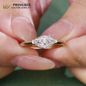 14K Yellow Gold Lab Grown <b>Diamond</b> <b>Ring</b> Marquise Wedding Anniversary Gift Party Fine Jewellery Luxury Customisable Fashion - Product Image 1