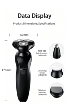 Nouveau rasoir électrique rechargeable par USB, kit de rasage pour hommes avec lames auto-affûtantes pour la maison et les voyages