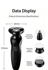 New Electric Shaver USB Rechargeable Men's Shaving Kit with Automatic <b>Sharpening</b> <b>Blades</b> for Home Travel - Product Image 5