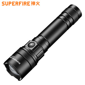 Lampe de poche rechargeable Superfire, LED, étanche, zoomable, éclairage extérieur portable - Product Image 1