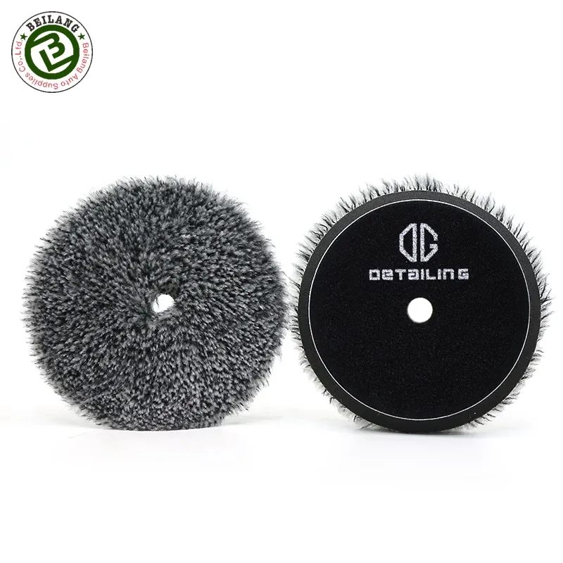 North Wolf New Style 150mm 5 inch Wool Buffing Pad Steel Wool Polishing Pad Car Detailing Lamb Buffing Pad