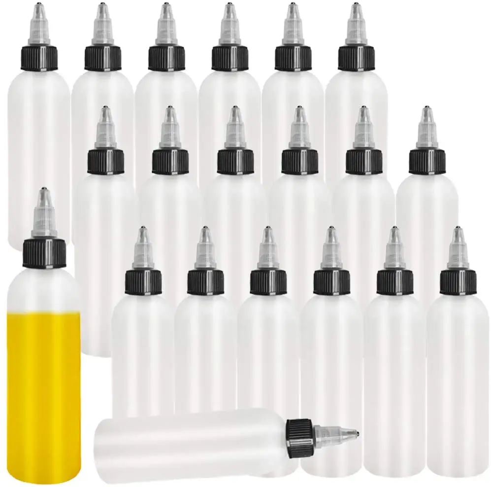 Bouteille compte-gouttes en plastique pour tatouage, 30ml, 60ml, 100ml, 120ml