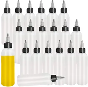 HOT 30ml 60ml 100ml 120ml PET Empty Tattoo Ink Twist Cap Bottle Plastic Pigment Dropper Bottle oil Dispensing Containers