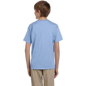 T-shirts unis pour enfants, garçons et filles, 100% coton, manches courtes, impression personnalisée du logo - Product Image 2