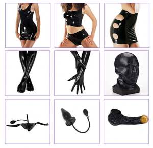 Fabrieksdirecte levering latex slipjes/wijdgerande ondergoed JJ Bed Passion dildo's seksartikelen groothandel - Product Image 4