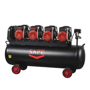 SAFE Novo produto Vertical 180L 1500w 2hp 8bar 520L/MIN compressor de ar dantal silencioso sem óleo 220v 50hz