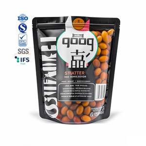 Gravure personnalisée imprimé hologramme Cali 3.5G pochette debout sacs en mylar noir scellables sacs étanches à l'humidité brillants pour aliments pour animaux de compagnie - Product Image 1