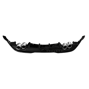 Difusor Trasero de Fibra de Carbono de Alta Calidad HS, 2 Tubos de Escape Izquierdo y Derecho, Alerón para Parachoques Trasero para VW <span class=keywords><strong>Polo</strong></span> MK6 AW 2019 - Product Image 1
