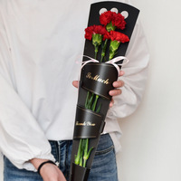 Boîtes à fleurs ajourées à une face pour la vente en gros, sacs d'emballage cadeau pour bouquets à tige unique pour la Fête des Enseignants et les fleurs fraîches