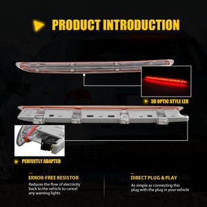 Auxito <b>red</b> 12v W164 For Mercedes ML Class W164 2005-11 Third <b>LED</b> High Level Brake <b>Light</b> - Product Image 4