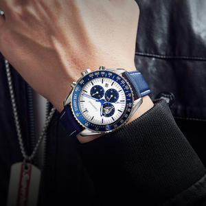 42mm Three-eye Mechanical Watch Men's Fashion Luminous Waterproof Chronograph Mechanical Watch - Product Image 6