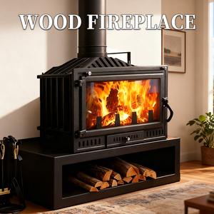 Estufa de Leña de Hierro Fundido para Interiores, Chimenea Independiente para Sala de Estar, Villa, Proyectos Hoteleros, Nueva - Product Image 1