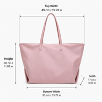 Sac à main en cuir PU souple pour femmes, grand sac fourre-tout à bandoulière, sac à main décontracté de grande capacité, sac de shopping quotidien, sac de travail, OEM ODM personnalisé