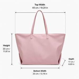 Ladies Soft PU Leather Shoulder Tote Bag Pink Large Capacity Casual Handbag Daily Shopping Work Bag OEM ODM Custom - Product Image 6