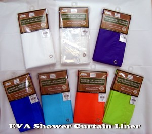 Cortina de Ducha Resistente de PEVA Ecológica con Diseño Clásico, Ojales Metálicos, 3 Imanes y Tecnología de Vinilo Impreso sin Ganchos - Product Image 5