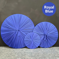Rideau de fond de scène de mariage en forme d'éventail Muwei, élégant rideau en tissu en forme d'arc pour la décoration centrale de la scène de mariage