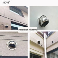 Grille de protection extérieure en acier inoxydable 201/304 pour climatisation, pare-pluie et couvercle de ventilation mural facile à installer