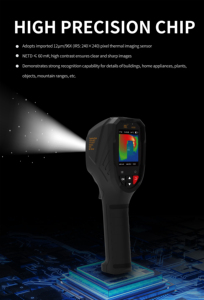 กล้องถ่ายภาพความร้อนแบบมือถือ OEM รุ่น HTI H100 ISR ความละเอียด 240*240 อินฟราเรด พร้อมน็อตเกลียวขนาด 1/4 นิ้ว สายคล้องคอ และไฟ LED - Product Image 4