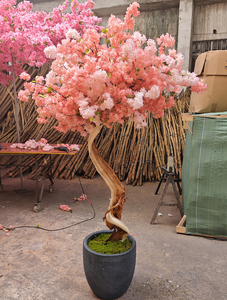 Árbol de bonsái de flor de <span class=keywords><strong>cerezo</strong></span> artificial, árboles bonsái artificiales grandes de imitación para exteriores, árbol bonsái de <span class=keywords><strong>sakura</strong></span> a la venta - Product Image 2