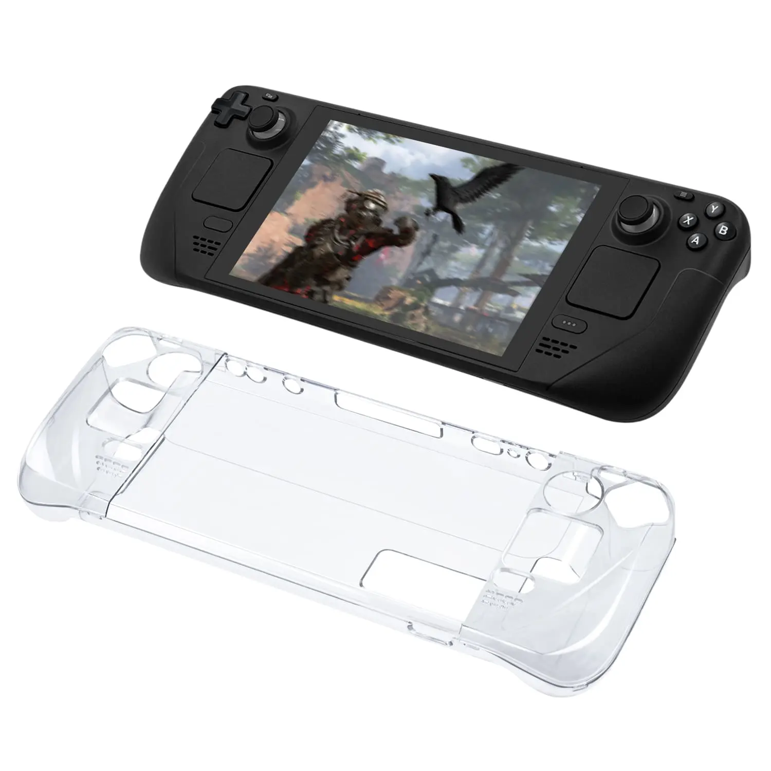 Detachable PC Transparent Full Protective Crystal Hard Case Cover Shell for Steam Deck Host Game Console Accessories