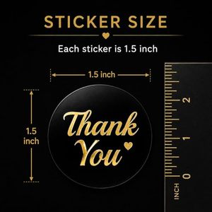 Vente flash - Étiquettes adhésives personnalisées avec logo imprimé, étiquettes rondes de remerciement avec estampage à chaud pour l'emballage - Product Image 5