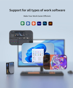 S1 PC Mini RGB Alder Lake-N 16GB GDDR4 memori Video 1TB Hard Drive <span class=keywords><strong>4</strong></span>-Core prosesor desain vertikal untuk rumah kantor AU - Product Image 4