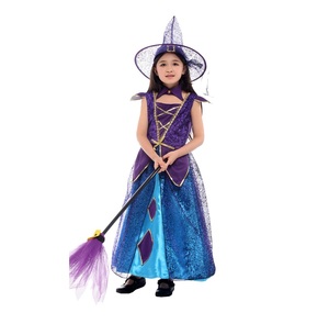 Disfraces de actuación de Halloween para niñas superventas, malla de Luna plateada, <span class=keywords><strong>pequeña</strong></span> <span class=keywords><strong>bruja</strong></span> con vestidos/sombreros - Product Image 5