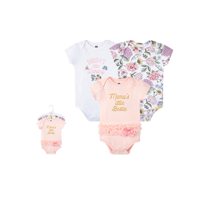 2020 piccolo Tesoro Manica Corta Vestiti Del Bambino Delle Ragazze Del Pagliaccetto Del Cotone - Product Image 1