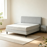 Nouveau design 2026 à succès pour lit rembourré alliant luxe haut de gamme, confort et style moderne en tissu