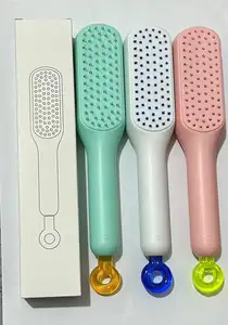 Lovely Travel Size Portable Anti-static Extension Hair Massage Comb Self-cleaning Detangling Hair Brush