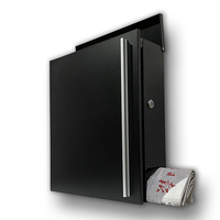 Boîte aux lettres murale extérieure moderne américaine en acier durable et étanche, capacité 12 lettres, vente en gros